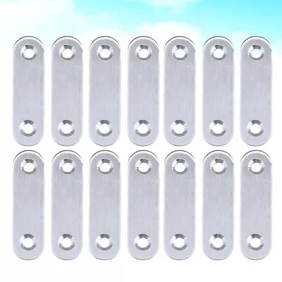  20 PCS Metal Plate With Holes Mending Bracket Stainless Steel • £8.38