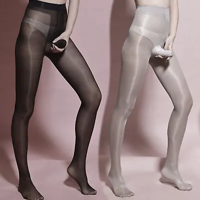 US Men Sexy Stretchy Pantyhose Seamless Ice Silky Tights Stockings Underwear • $7.43