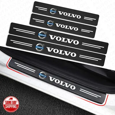 4x Volvo Car Door Plate Sill Scuff Cover Anti Scratch 3D Decal Sticker Protector • $14.99