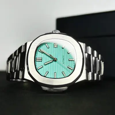 Custom Steel 40mm Nautilus Mod Watch Tiffany Blue W/ NH35 Automatic Movement • $184