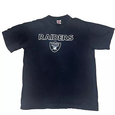 Raiders Football Short Sleeve Tshirt  NFL 4XL Black • $10