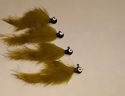 4 Hand Crafted 1/8 Th Oz. Leech Jigs For Walleye Bass & Northern Pike • $8.49