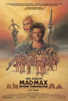 MAD MAX BEYOND THUNDERDOME Movie POSTER 27 X 40 Mel Gibson Tina Turner A • $24.95
