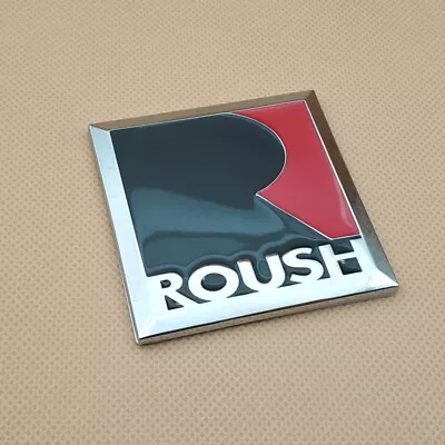 Roush Logo Chrome Metal Car Trunk Emblem F-150 Sports Badge 3D Sticker Decal • $5.99