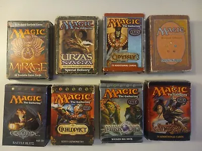 MAGIC THE GATHERING MTG Starter Boxes Lot Of 8 Empty Revised Mirage Urza's Saga+ • $49.99