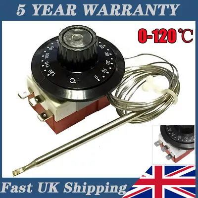 0-120℃ Car Capillary Thermostat Cooling Radiator Fan Control Switch Universal ! • £14.81