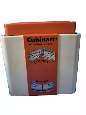 Vintage Cuisinart Kitchen Scale 1970s Mod Orange & White France MCM • $15.50