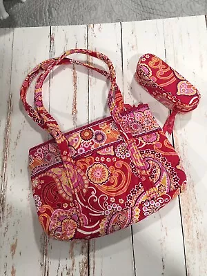 Vera Bradley Raspberry Fizz Little Betsy Bag Purse And Eyeglass Case NWOT • $32.99