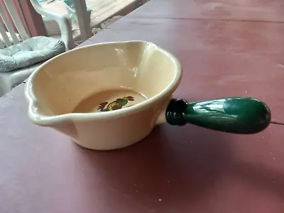Metlox Poppytrail California Rooster Gravy Bowl Server With Green Handle • $21