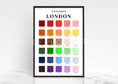 The Official Colours Of London Poster / A3 A4 A5 / London Art / Town Art • £7.20