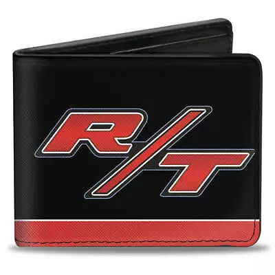 Dodge Challenger R/T Red Stripe Logo Black Mens Bi-Fold Wallet Official Licensed • $19.99