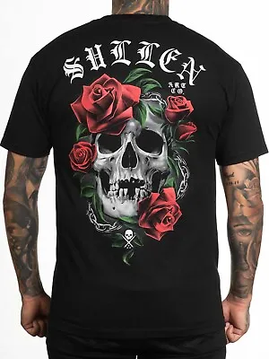 Sullen Men's Eternal Love Short Sleeve Standard T-shirt Tattoo Skull And Roses • $27.89