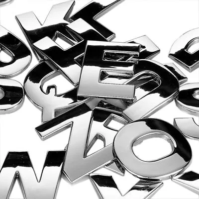 $11.19 • Buy 40x Chrome 3D Car Alphabet Letter Number Symbol Emblem Badge Decal Sticker Kits
