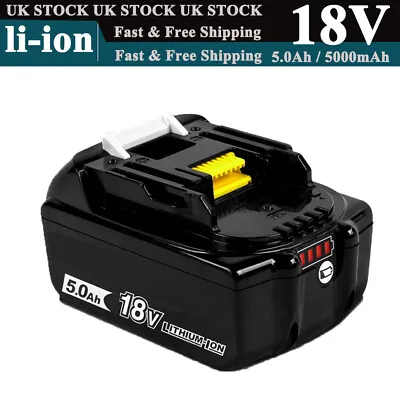 5.0Ah 18 Volt For Makita BL1850 18V LXT Lithium‑Ion LED Indicator Battery BL1830 • £22.49