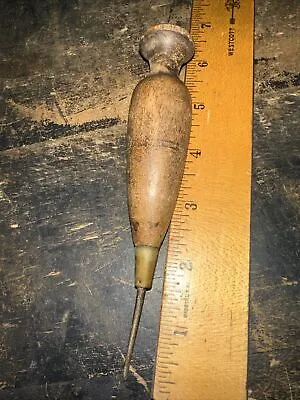 Antique (Scratch Awl) Wood Handle Used 6 Inch #3 • $15.98