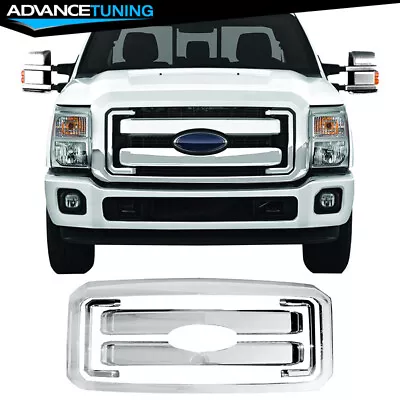 Fits 11-16 Ford F-250 Chrome ABS OE Style Front Bumper Upper Insert Grille 5PCS • $140.99