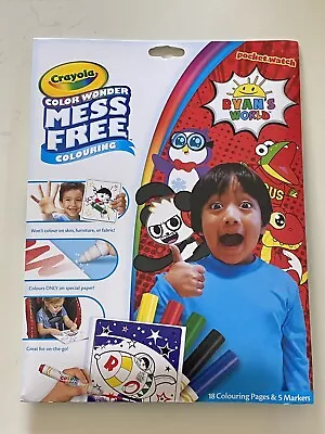 £5 • Buy Crayola Ryan's World Color Wonder Mess Free Magic Colouring Set Inc Pens