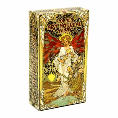 Golden Art Nouveau Tarot Cards Rider Waite Divination Board Party Game Gift 78 • $7.99