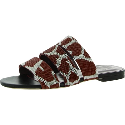 $53.19 • Buy STAUD Womens Mona Calf Hair Sandal Leather Strappy Slide Sandals Shoes BHFO 2771