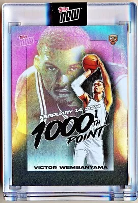 2023-24 Topps Now Victor Wembanyama 1000th Point Rc #VW-1 - QTY AVAIL • $13.99