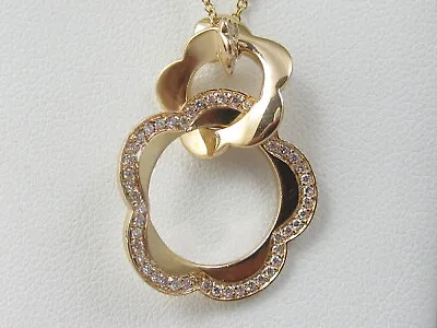 Diamond Necklace PASQUALE BRUNI 18K Yellow Gold 18  Adjustable Miamia Flower • $1999