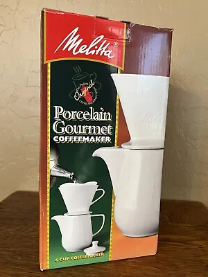 Melitta Porcelain Gourmet Pour - Over Brewer Coffee Maker 6 Cups • $35.95