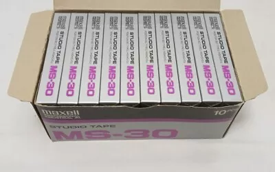 New Blank Maxell MS-30 Studio Tape Audio Cassette Box Lot 10 High Bias  • $65