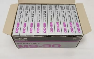 New Blank Maxell MS-30 Studio Tape Audio Cassette Box Lot 10 High Bias Type II • $65