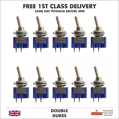 High Quality 2 Pin SPST ON OFF 2 Position Mini Toggle Switch Switches MTS101 • £3.49