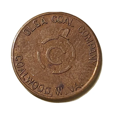 $75 • Buy Coalwood, W.VA Trade Token: Olga Coal Company Pay In 1 Merchandise TC-44003