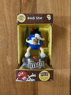RARE M&M's 2013 Release M&Ms Candy Blue Rock Star Musical Action Figure New • $29.99