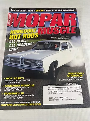 Oct 2005 Mopar Muscle Magazine '67 Valiant 100 '80 Dodge Mirada • $3.99