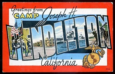 PENDLETON California Postcard 1940s Camp Joseph Large Letters • $5.99