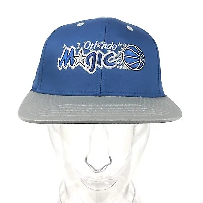 Orlando Magic NBA Adidas Flat Brim Snapback Hat Cap Blue Gray Throwback Retro • $10.95