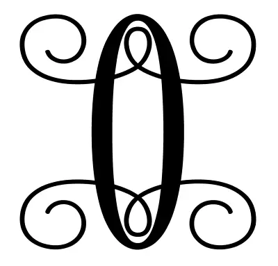 Scroll Monogram Letter O Vinyl Decal Sticker For Home Cup Mug Car Wall A1070 • $4.99