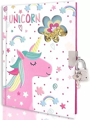 Kids Diary With Lock Girls GINMLYDA 7.1X5.3 Inches 160 Lined Pages Boy And Girl • $18.79