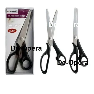 85  Zig Zag Dressmaking Stainless Steel Craft Fabric Pinking Scissors Shears  • £6.99