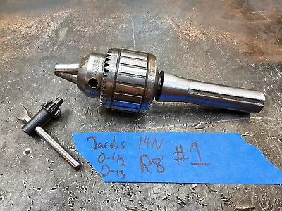 Jacobs 14N Drill Chuck 0-1/2  0-13mm Capacity R8 Shank W/Key #1 • $100