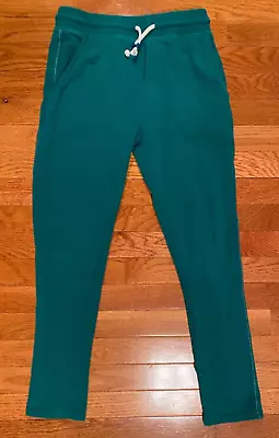 Boys MINI BODEN Green Sweatpants 13 Years Jogger Lounge Pants Drawstring 13Y • $14.25