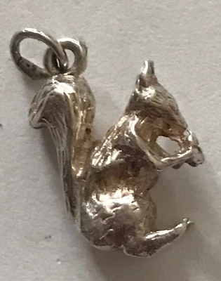 £6 • Buy Vintage Sterling Silver Squirrel Bracelet Charm 2.03g
