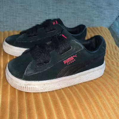 £7.99 • Buy Infant Black Suede Trainers By”PUMA”size6uk(23)