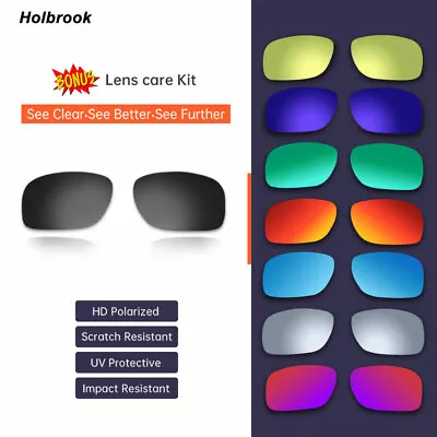 Polarized Replacement Mirrored HD Lenses For Oakley Holbrook 9102 Sunglasses • £16.86