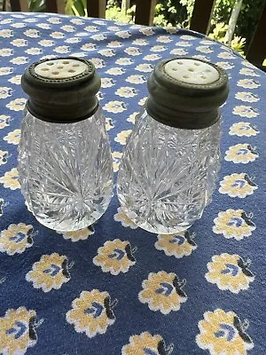 Antique Glass Shakers With Mother Of Pearl Top • $20