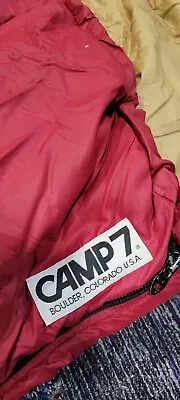 Vintage CAMP 7   Down Filled Red Mummy Sleeping Bag Boulder Co • $79.99