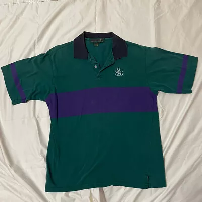 VTG Vintage New River J Riggins Long Sleeve Polo Shirt Sz M • $14.95