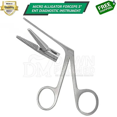 Micro Alligator Forceps Serrated Ophthalmic Lab Surgery ENT Inst German Grade • $8.78