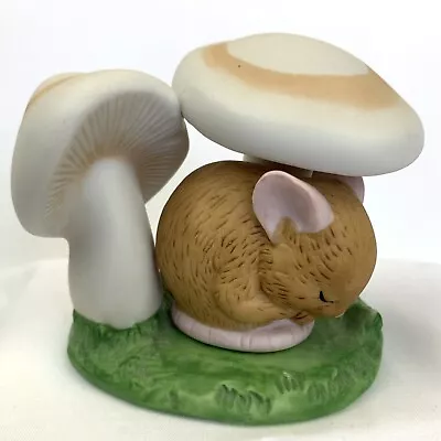 Vintage Woodland Surprise Mouse Figurine Mushrooms Jacqueline Smith Cute • $11