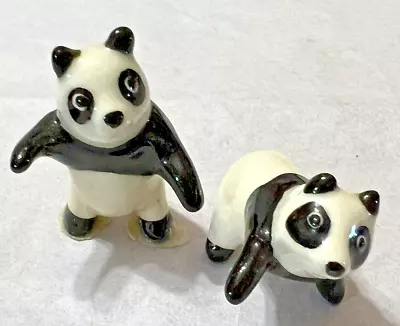 Vtg Hagen-renaker Panda Standing & On Three Legs Figurines Porcelain Minatures • $18