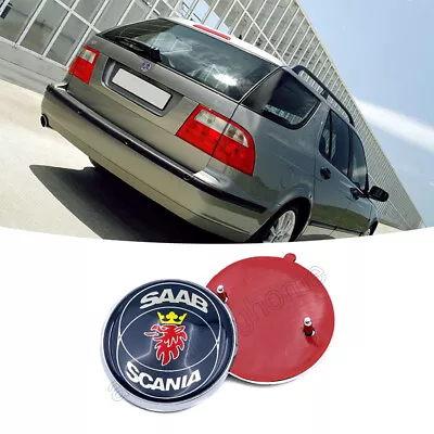 Rear Trunk Badge Emblem Saab 95 9-5 Saloon 1998-2005 5289913 67mm Blue • $16.14