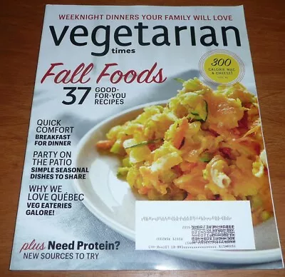 Vegetarian Times September October 2016 Fall Foods 37 Good For You Recipes  • $9.95